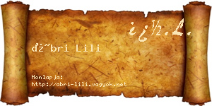 Ábri Lili névjegykártya