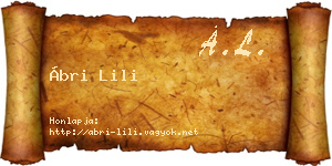 Ábri Lili névjegykártya