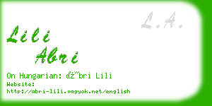 lili abri business card